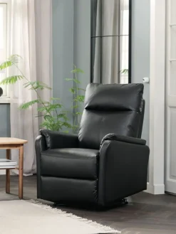 ABILDSKOVSillón reclinable ABILDSKOV eléctrico polipiel negro
