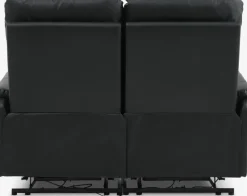 ABILDSKOVSofá ABILDSKOV 2 plazas eléctrico polipiel negro