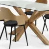 AGERBY + HVIDOVREMesa AGERBY L190 roble natural+4 sillas HVIDOVRE roble/negro