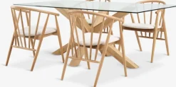 AGERBY + LYKSBORGMesa AGERBY L190 roble natural + 4 sillas LYKSBORG roble