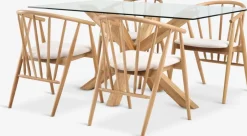 AGERBY + LYKSBORGMesa AGERBY L160 roble natural + 4 sillas LYKSBORG roble