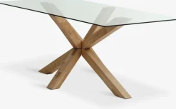 AGERBYMesa de comedor AGERBY 90x190 cristal/roble natural