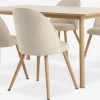 ALSTED + THORUPMesa ALSTED L160 roble natural + 4 sillas THORUP beis/roble