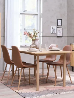 ALSTEDMesa de comedor ALSTED 90x160 color roble natural
