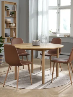 ALSTEDMesa de comedor ALSTED Ø120 color roble natural