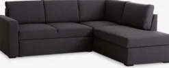 BEDSTEDSofá cama con chaise longue BEDSTED gris