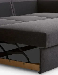 BEDSTEDSofá cama con chaise longue BEDSTED gris