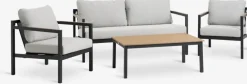 BEJSTRUPConjunto muebles jardín BEJSTRUP 4 plazas gris