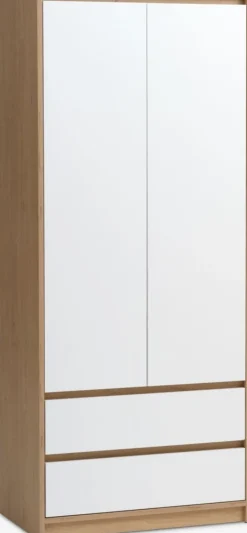 BILLUNDArmario BILLUND 80x193 blanco/color roble natural