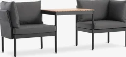 BJORLIConjunto jardín modular BJORLI 2 plazas negro