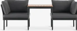 BJORLIConjunto jardín modular BJORLI 2 plazas negro