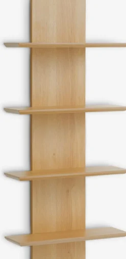 BORUMEstante de pared BORUM 4 estantes color roble natural