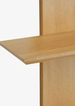 BORUMEstante de pared BORUM 4 estantes color roble natural
