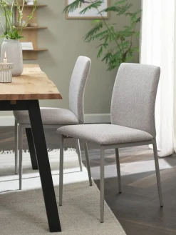 BRANDESilla de comedor BRANDE tela beis