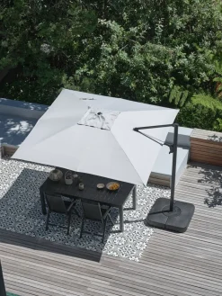 BUBERGSombrilla colgante BUBERG A300xL300 gris claro