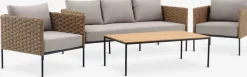 DAMFENNERConjunto muebles jardín DAMFENNER 5 plazas natural