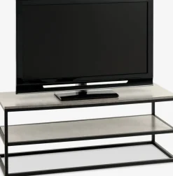 DOKKEDALMueble TV DOKKEDAL 1 estante color hormigón/negro