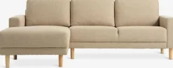 EGENSESofá EGENSE con chaise longue tela arena