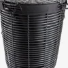ELIFCesta para ropa ELIF Ø40xA56cm negro con tapa