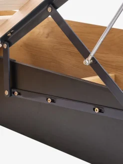 ELLINGEEstructura cama ELLINGE 135x190 almacenaje roble cálido