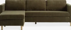 FALSLEVSofá FALSLEV chaise longue pana verde oliva
