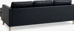 FALSLEVSofá FALSLEV chaise longue polipiel negro