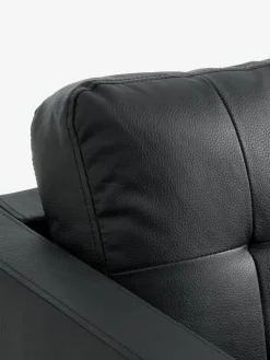 FALSLEVSofá FALSLEV chaise longue polipiel negro