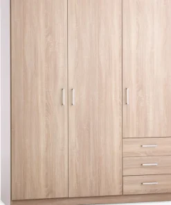 FANDRUPArmario FANDRUP 145x176 3 puertas 3 cajones color roble cl