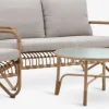 FJANDConjunto muebles jardín FJAND 4 plazas bambú natural