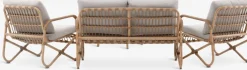 FJANDConjunto muebles jardín FJAND 4 plazas bambú natural