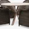 FUGLSAND + GAMMELBYMesa FUGLSAND Ø120 madera dura + 4 sillas GAMMELBY gris