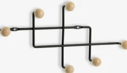 GAMBYPerchero GAMBY 6 ganchos natural/negro