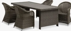 GAMMELBYMesa GAMMELBY L225 + 4 sillas GAMMELBY gris