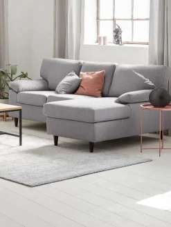 GEDVEDSofá chaise longue GEDVED tela gris claro