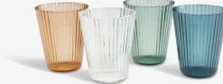 GERLEFVaso de plástico GERLEF Ø9xA10cm 4 unidades variado