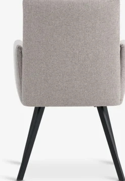 GJESINGSilla de comedor GJESING tela beis/negro