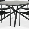 GOTHENBURG + TRILLEVALLENMesa GOTHENBURG L120 gris + 4 sillas TRILLEVALLEN negro