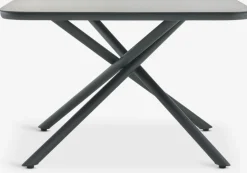 GOTHENBURG + TRILLEVALLENMesa GOTHENBURG L120 gris + 4 sillas TRILLEVALLEN negro