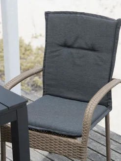 GUDHJEMCojín de jardín silla respaldo bajo GUDHJEM gris oscuro