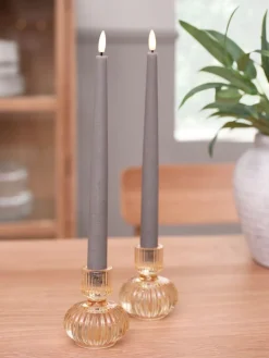 GUDMUNDCandela LED GUDMUND A29cm gris 2 unidades