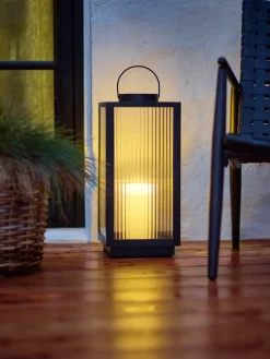 GULDSMEDFarol ULDSMED A22xL22xA48cm con LED negro