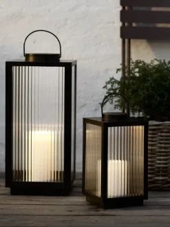 GULDSMEDFarol ULDSMED A22xL22xA48cm con LED negro