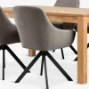 HAGE + ROSTRUPMesa HAGE L150 roble natural + 4 sillas ROSTRUP arena/negro
