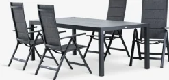 HAGEN + MYSENMesa HAGEN L214 + 4 sillas MYSEN gris