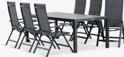 HAGEN + MYSENMesa HAGEN L214 + 4 sillas MYSEN gris