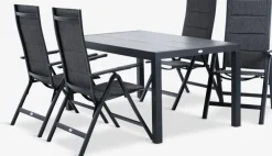 HAGEN + MYSENMesa HAGEN L160 + 4 sillas MYSEN gris