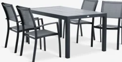 HAGEN + STRANDBYMesa HAGEN L160 + 4 sillas STRANDBY gris