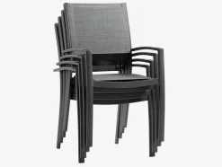 HAGEN + STRANDBYMesa HAGEN L160 + 4 sillas STRANDBY gris