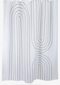HAKKASPLUSCortina de ducha HAKKAS 180x200cm blanco/gris