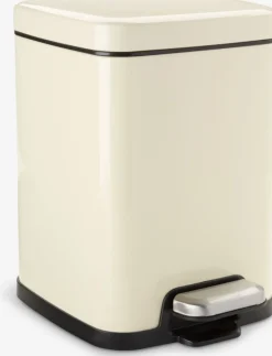 HALLENCubo con pedal HALLEN 5L con cierre suave color crema